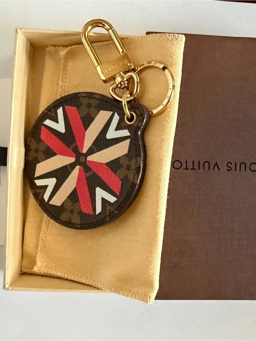 💞Auth Louis Vuitton Monogram Illustre Multi V bag charm💓